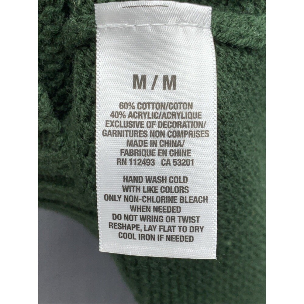 Aeropostale Pullover Sweaters Mens 1987 Rib Knit Embroidered Green Size Medium - Picture 12 of 15